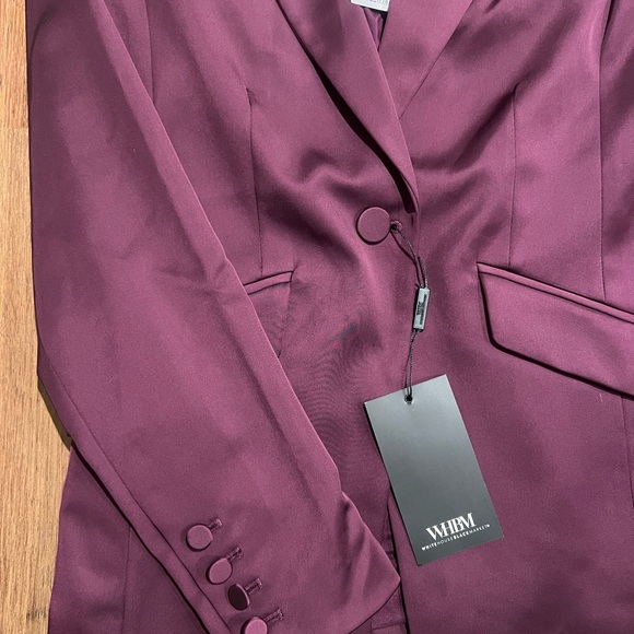 NWT White House Black Market Rich Purple Women's Blazer - Picture 3 of 5